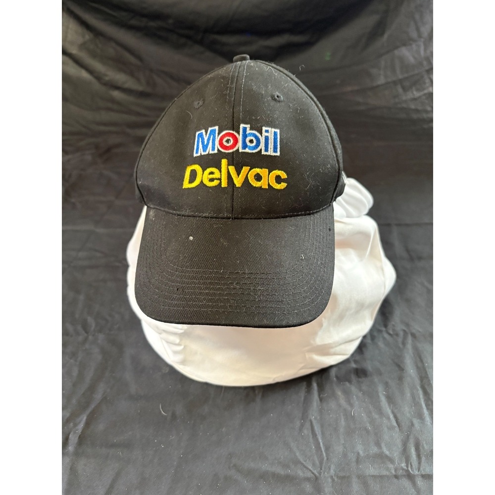 Mobil Delvac NASCAR Official Lubricants Racing Hat Black Adjustable Baseball Cap